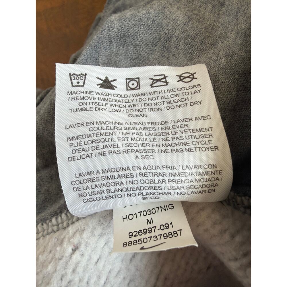 Nike Gray High-Neck Hooded Pullover Top Size M - Picture 9 of 10